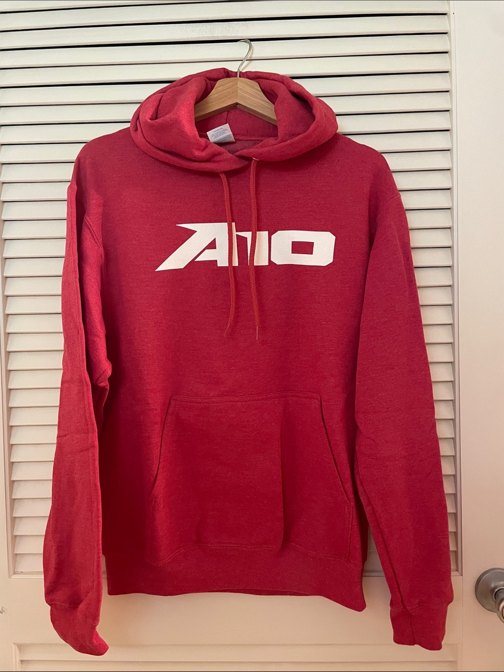 Atlantic 10 Conference Hoodie Port and Company Red with White Logo
